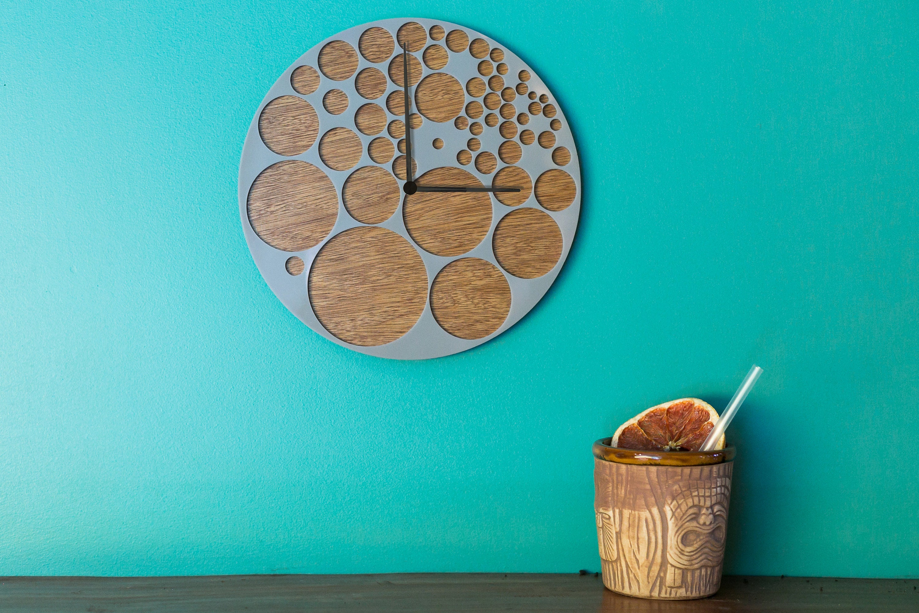 Wall Clock,Wooden Wall clock,Steampunk Wall Clock,Big Oval,Round Clock