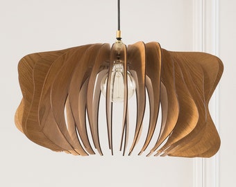 Wood Pendant Light, Ceiling Light, Handmade, Wood Lamp, Industrial Lamp, Wood Chandelier, Pendant Light, Mid Century Modern, Chandelier, DIY