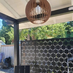 Handmade Wooden Pendant Light: Mid-Century Modern Scandinavian Lighting image 7