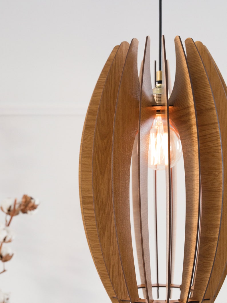 Dezaart Modern Wood Pendant Light image 3