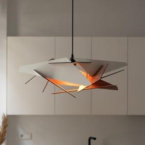 Wood Pendant Light, Wooden Lamp, Handmade Light Fixture, Wood Chandelier, Scandinavian Ceiling Lamp, Modern Design, Kitchen Island Light