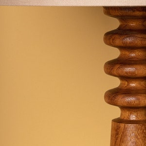 Wood Table Lamp FRUSTUM CONE Iroko image 4