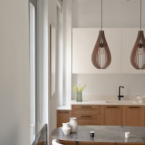 Sophisticated Simplicity: Mid-Century Modern Wooden Pendant Light Fixture Perfect for Every room Let Simplicity Inspire You image 4