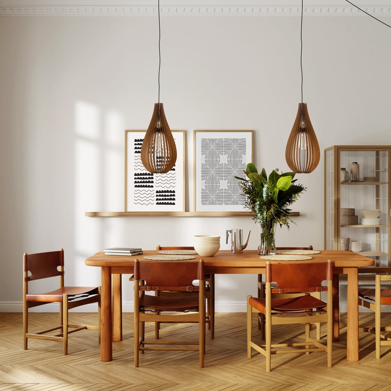 Sophisticated Simplicity: Mid-Century Modern Wooden Pendant Light Fixture Perfect for Every room Let Simplicity Inspire You image 7