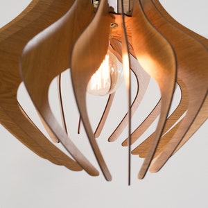 Wood pendant light handmade by Dezaart image 3