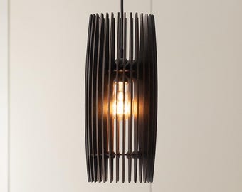 Wood Pendant Light: Scandinavian Modern Hanging Lamp