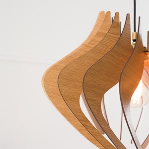 Wood pendant light handmade by Dezaart image 4