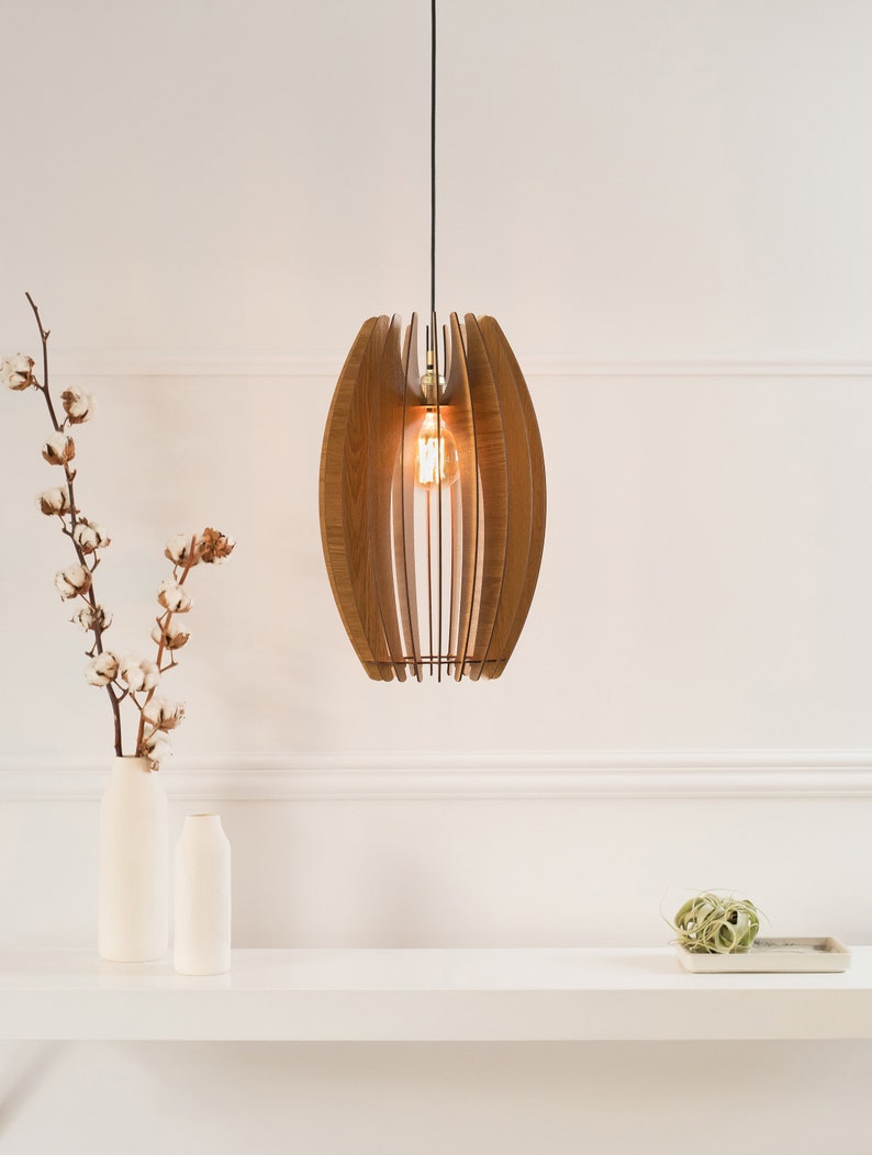 Dezaart Modern Wood Pendant Light image 2