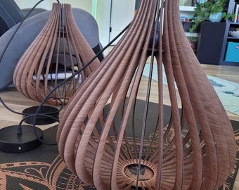 木製シャンデリア、ペンダントライト、木製天井ランプ、照明器具