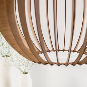 Scandinavian wood pendant light handmade by Dezaart image 4