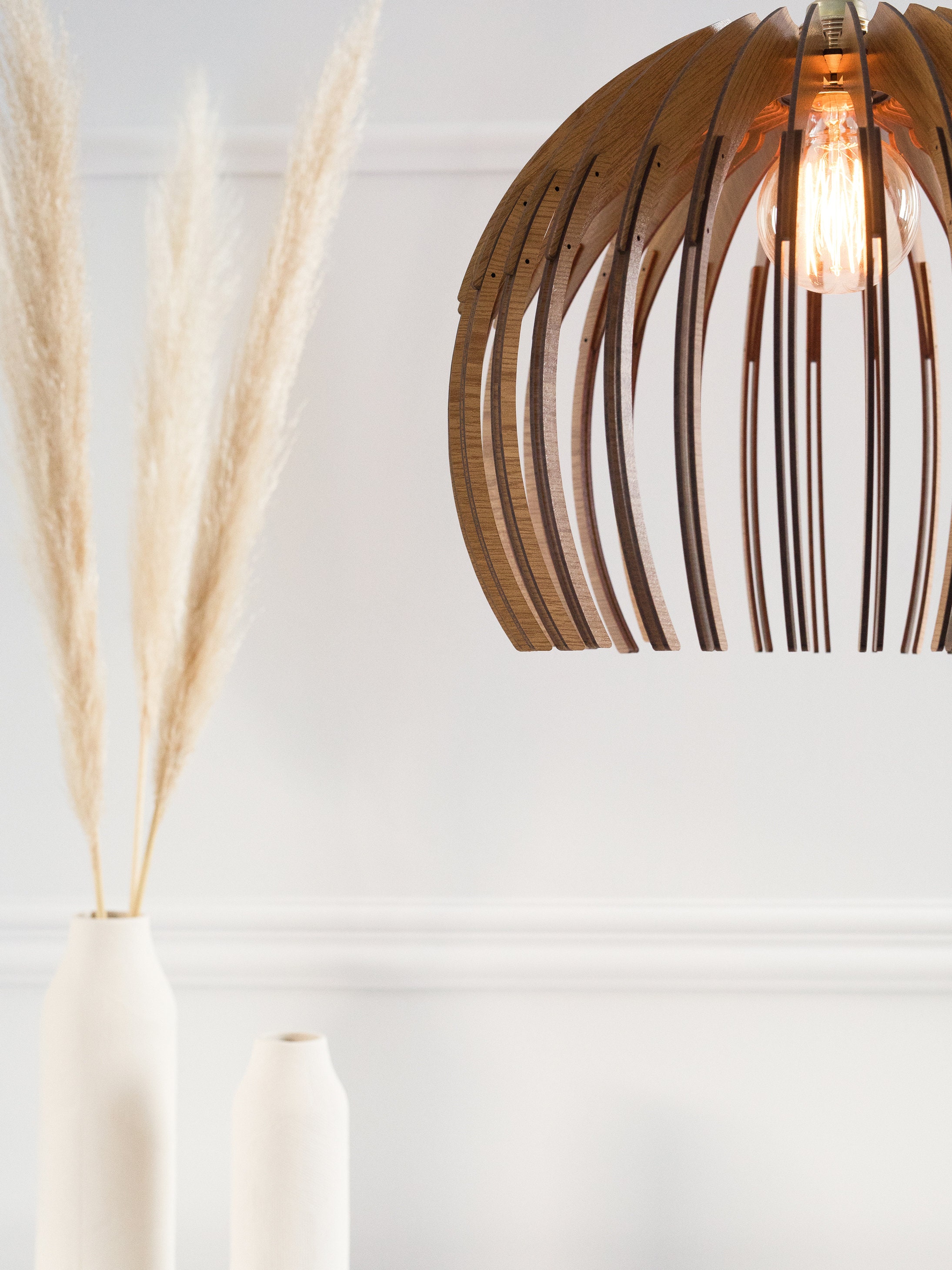 Holz Anhänger Licht Nachtlicht Lampenschirm Decke Mid | Etsy