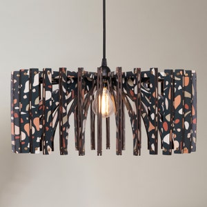 Wood Pendant Light|Pattern Light Fixture|Mid Century Modern|Handmade Lamp|Ceiling Lamp| Chandelier Lighting|Hanging Lamp|Living Room Lamp