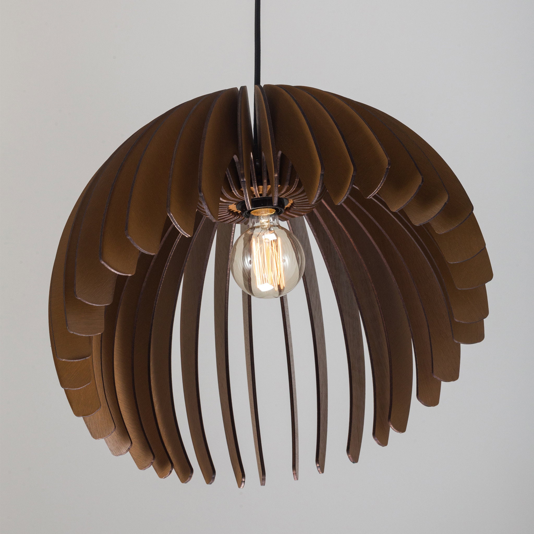 Anhänger Holz Leuchte Deckenleuchte Esszimmer industriellen | Etsy