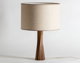 Table Lamp DISTORTION | Wood Table Lamp | Bedside Lamp | Wooden Lamp | Wood Base Lamp | Decorative Lamp | Wood Lamp | Wood Lampshade