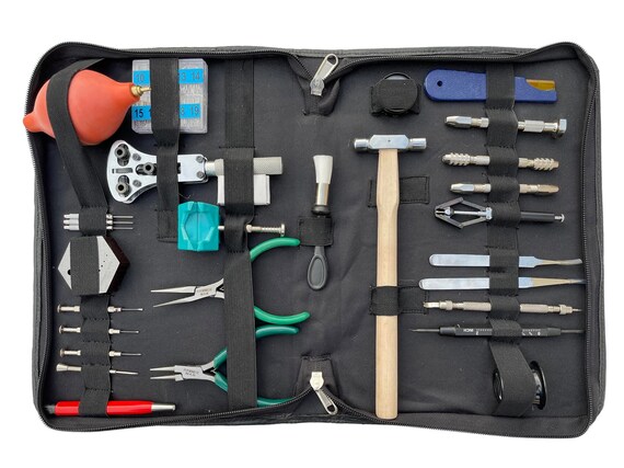 Kit de herramientas de reparación de relojes relojero, abridor de caja  trasera, barra de pasador de resorte