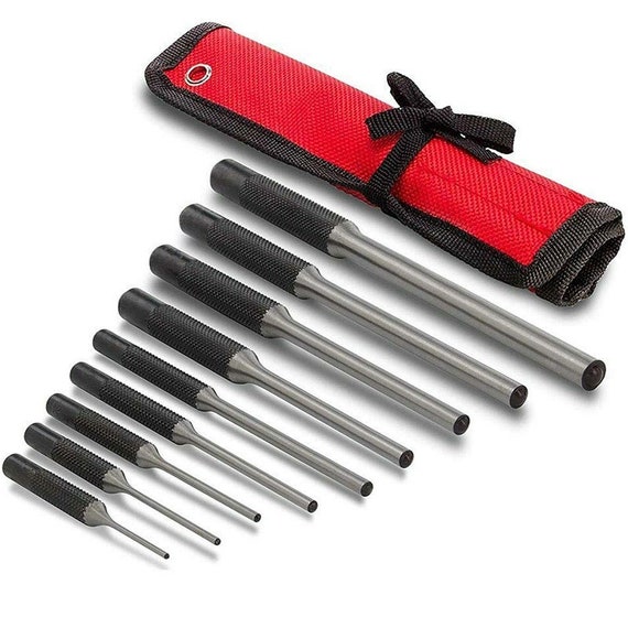 9pcs Durable Steel Roll Pin Punch Set Tool Kit for Removing Pins  Professional 