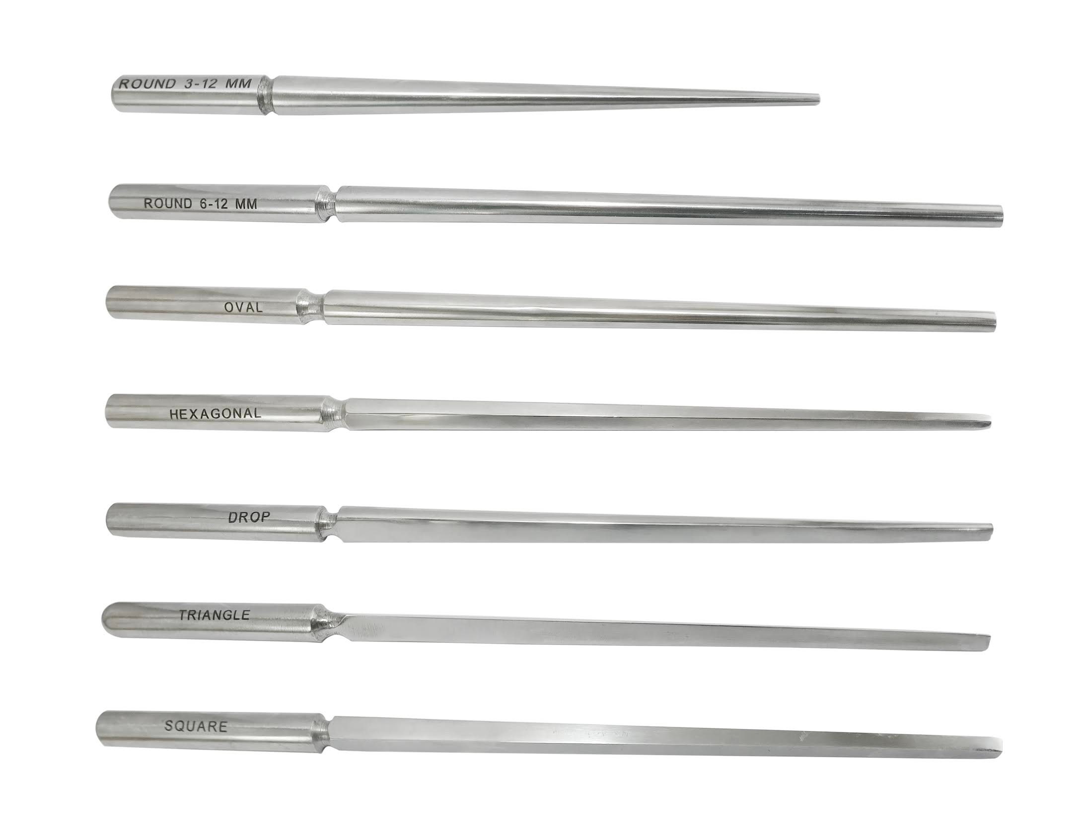 Premium Bezel Mandrels Set of 7 Oval ,Square,Teardrop, Triangular