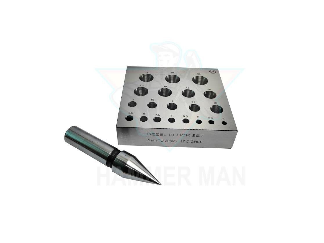 Round BEZEL BLOCKS 5 to 22MM Size 17 Degree Taper Premium