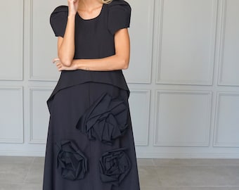 Robe de cocktail / Robe noire / Robe / Robe de soirée / Robe d'invitée de mariage / Robe de soirée / Robe de soirée / Robe d'été / Robe trapèze