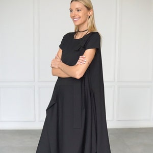 Modest Black Formal Dress - Etsy