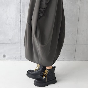 Gray Sweatshirt Dress / Plus Size Jersey Tunic / Cotton Jersey Dress / Oversized Dress