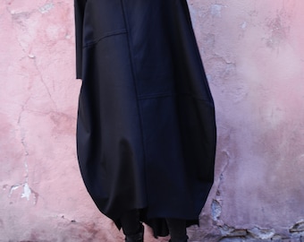 Robe femme en laine / Robe longue / Robe à manches longues / Robe de créateur / Robe de tous les jours / Robe de maternité / Robe grande taille / Coupe évasée