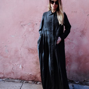 Maxi women dress / Long shirt dress / Loose maxi dress / Oversize dress / Handmade dress / Maternity dress / Long sleeves dress / Plus size