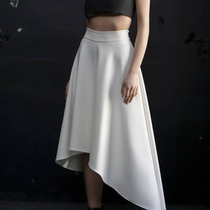 Wedding skirt / Bridal skirt / Bridal separates / Skirt / Midi skirt / Maxi skirt / White skirt / Wedding gown / Asymmetrical skirt image 5