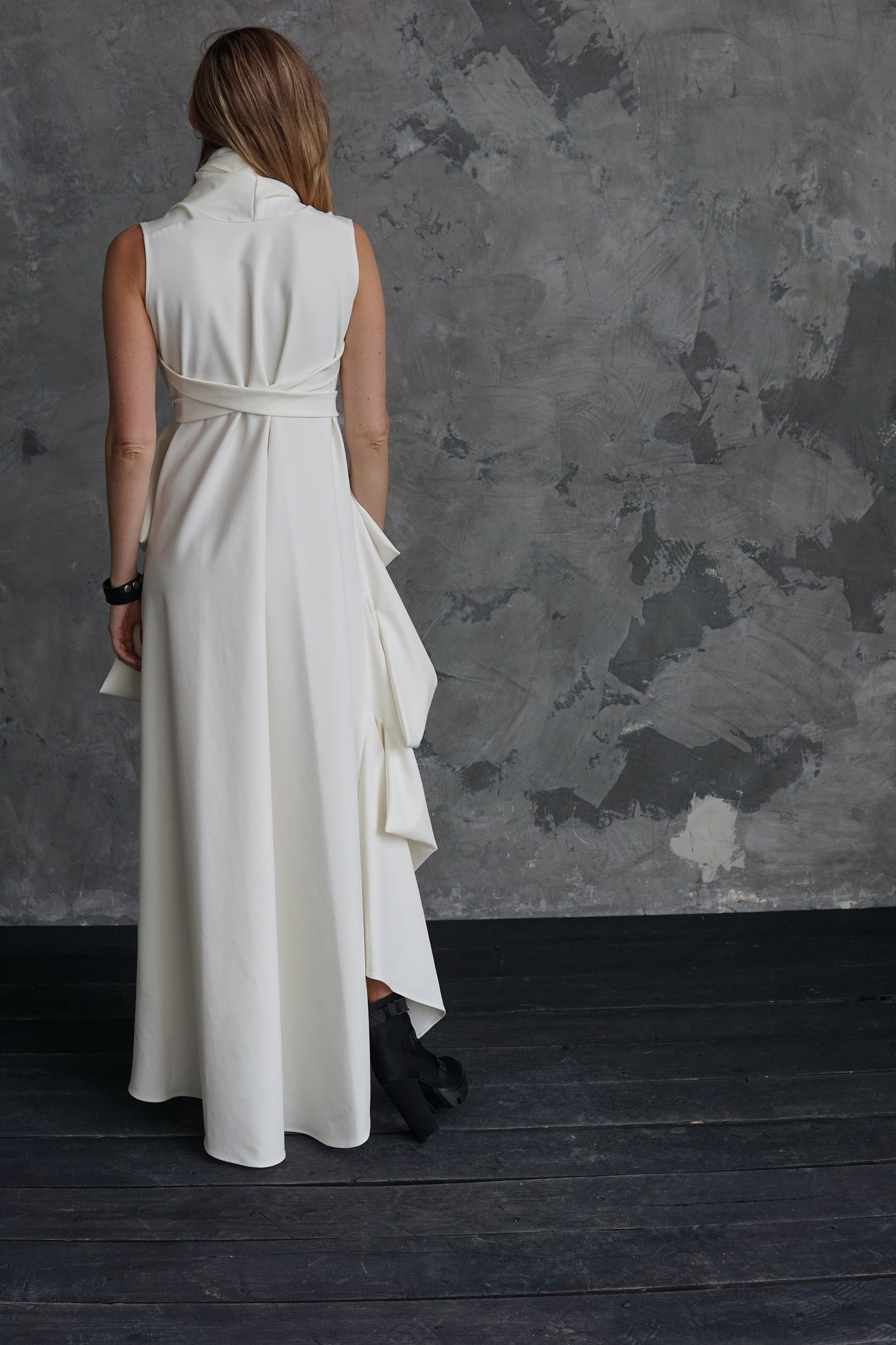 Unique White Wedding Dress Alternative Maxi Wedding Dress - Etsy