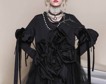 Designer clothes, avant-garde dress, dark queen dress, gothic dress,  original dress, halloween clothes, fashion photography