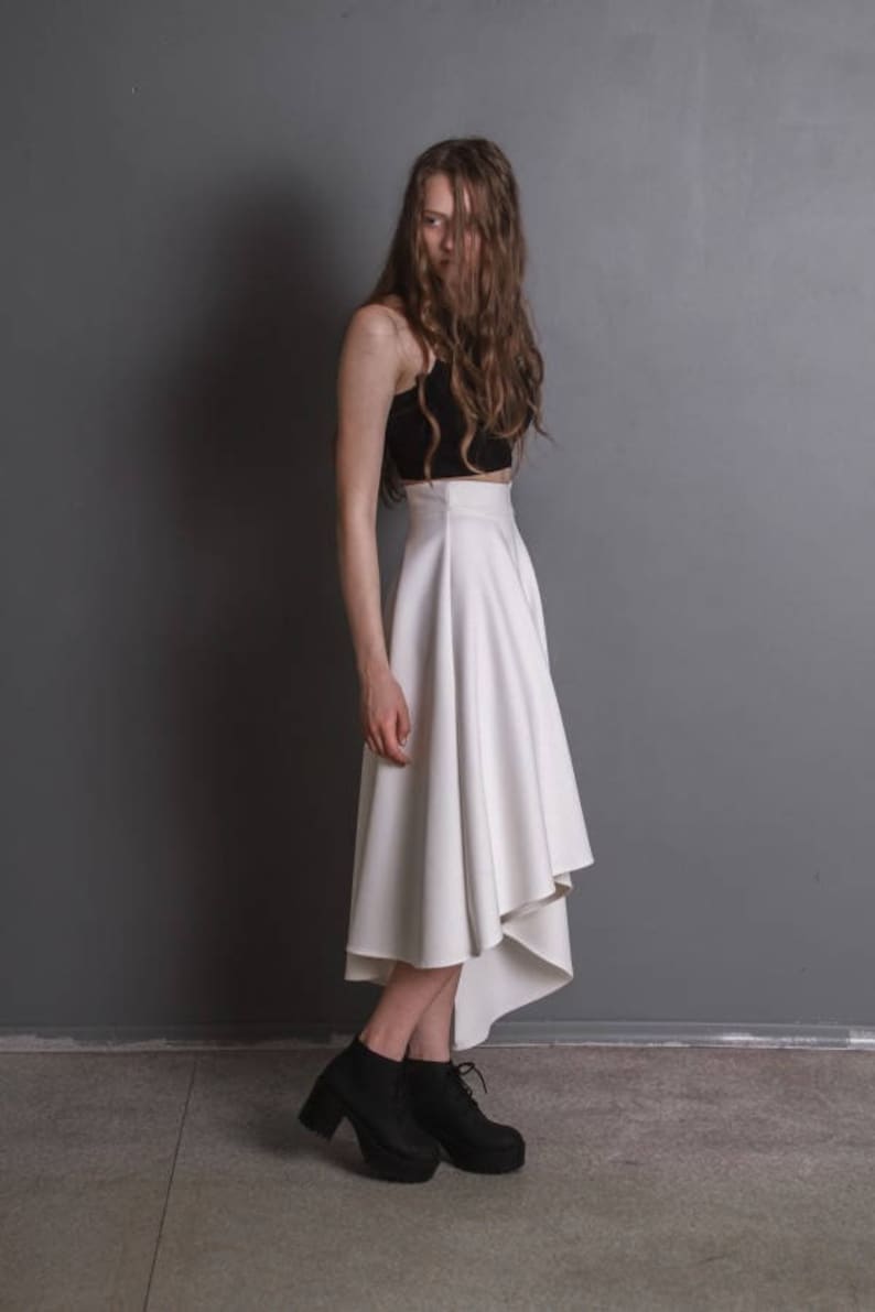 Wedding skirt / Bridal skirt / Bridal separates / Skirt / Midi skirt / Maxi skirt / White skirt / Wedding gown / Asymmetrical skirt image 1