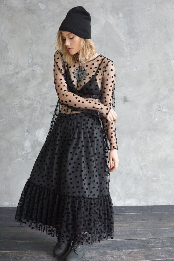 tulle dot dress