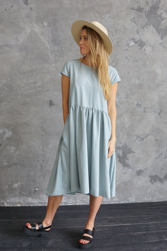 baby blue babydoll dress