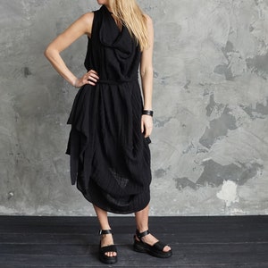 Black Linen Dress Black Linen Tunic Linen Summer Dress - Etsy