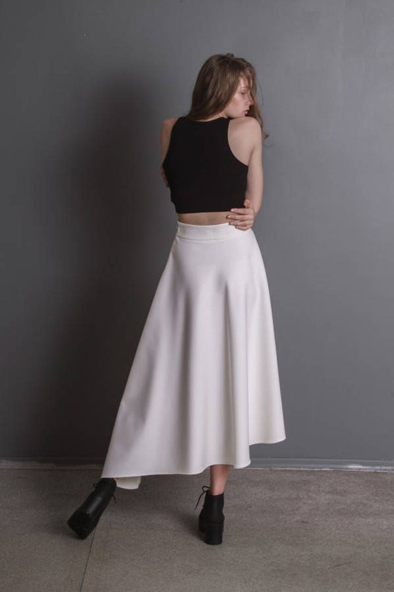 Wedding skirt / Bridal skirt / Bridal separates / Skirt / Midi skirt / Maxi skirt / White skirt / Wedding gown / Asymmetrical skirt image 3