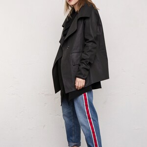 Denim jacket / Jean jacket / Jacket / Black jacket / Blazer / Avant garde / Minimalist / Cotton / Plus size / Goth / Grunge image 2