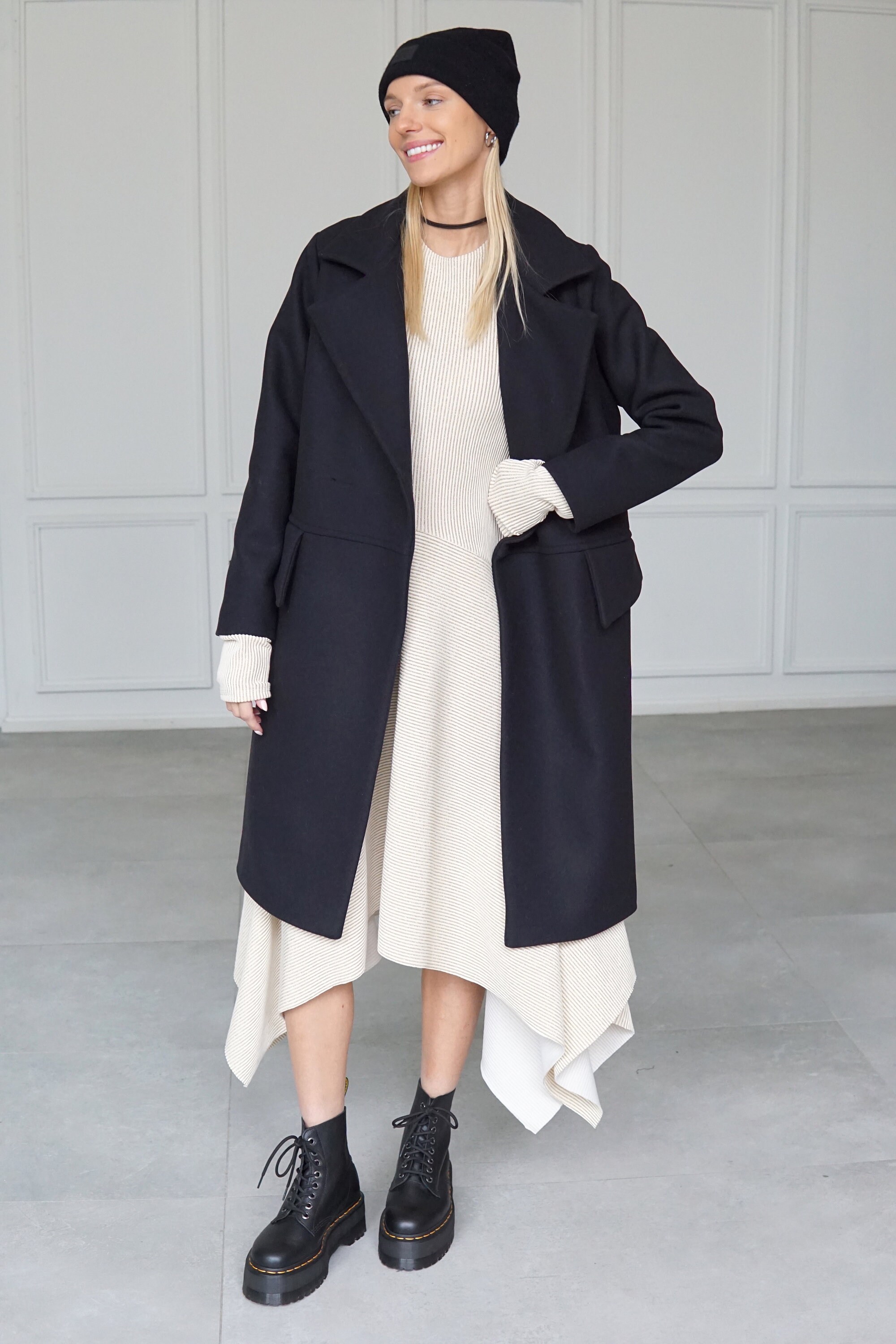 アウターその他 GLOWNY G WOOL COAT LONG BLACK G WOOL COAT - LONG (BLACK) - GLOWNY