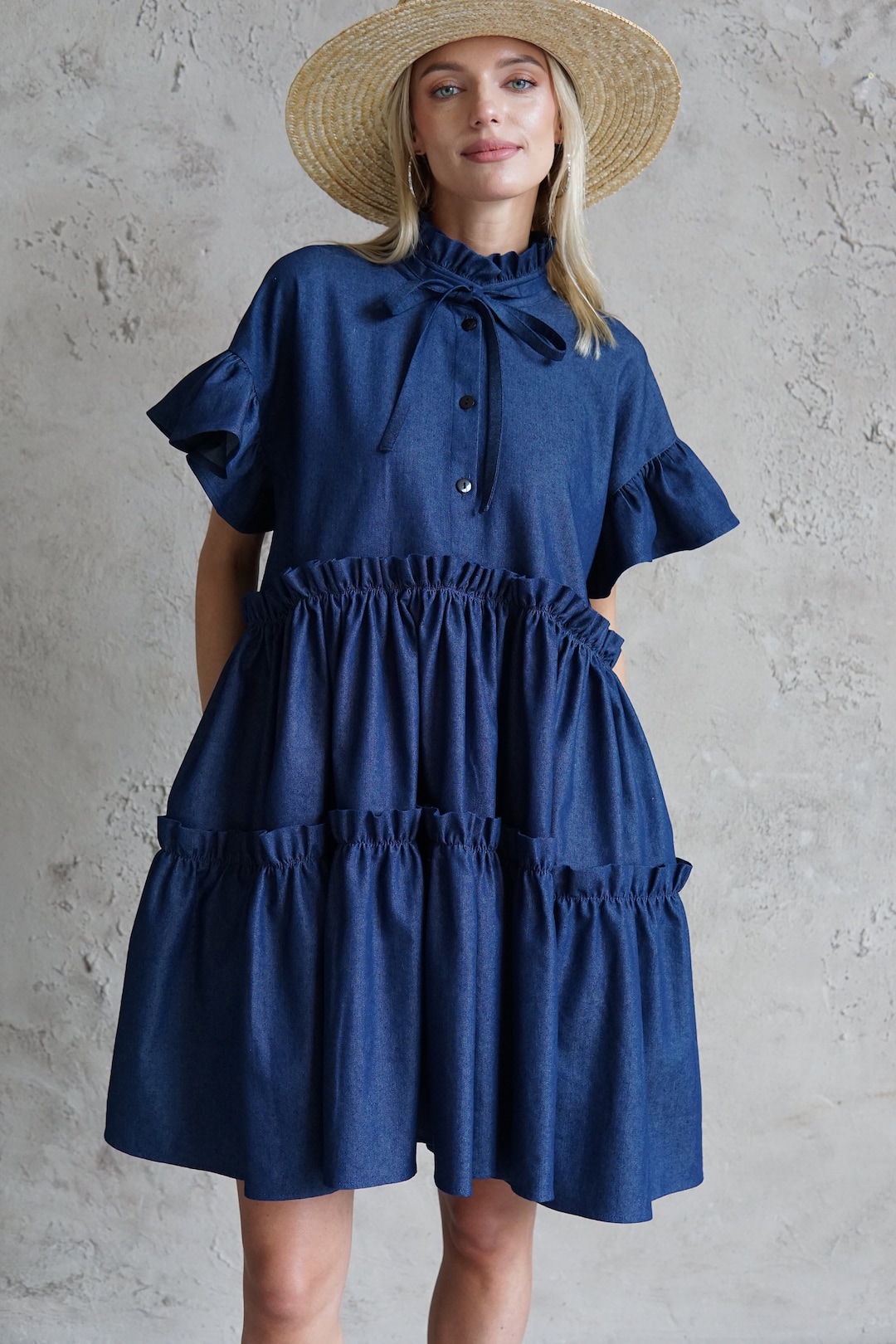 Denim dress / Oversize dress / Shirt dress / Maternity dress / Puff sleeves / Casual dress / Cotton dress / Plus size / Didress clothing Denim dress / Oversize dress / Shirt dress / Maternity dress / Puff sleeves / Casual dress / Cotton dress / Plus size / Didress clothing