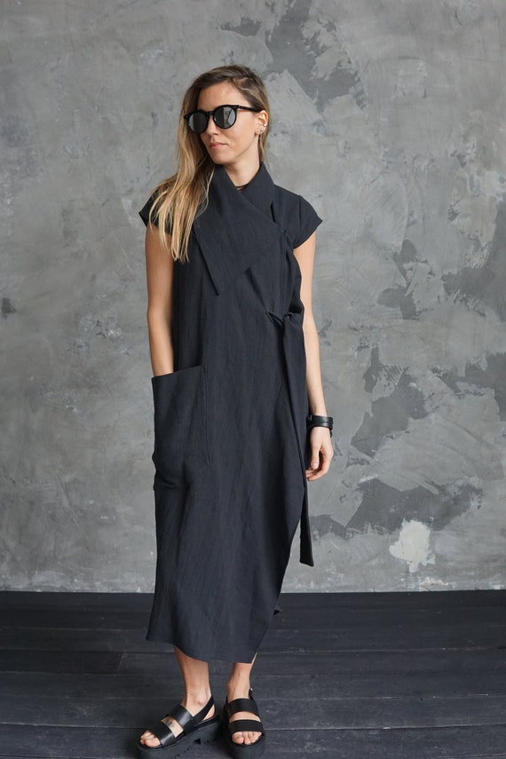 black wrap summer dress