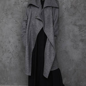 Wool coat / Long coat / Winter coat / Wool cardigan / Wool fabric / Cardigan / Jacket / Wool sweater / Oversized sweater / Plus size image 4