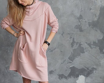 knee length dresses for ladies Simply Chic Pearl Embellished Mini Sweater Dress