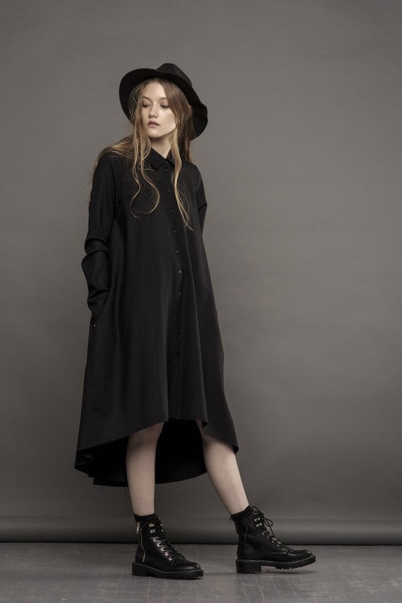 black boho midi dress