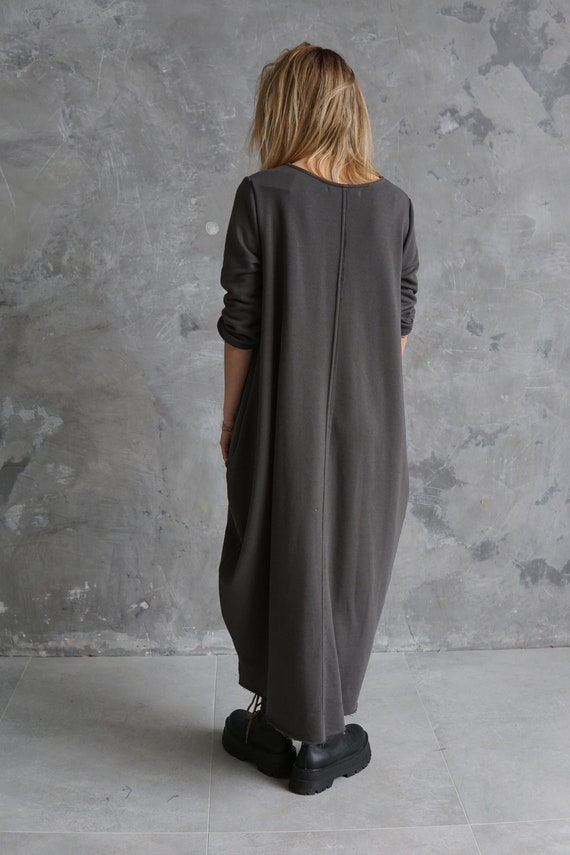 Gray sweatshirt dress sale