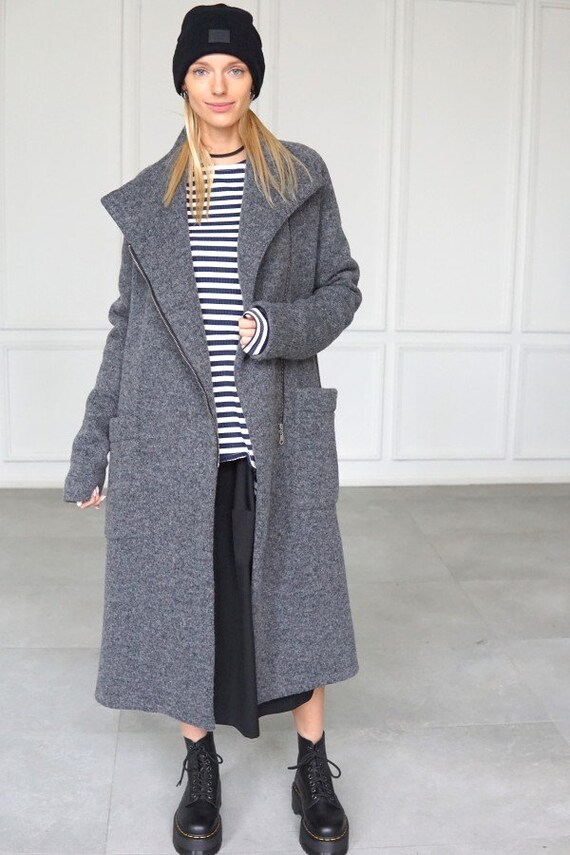 Slouchy wool coat on sale