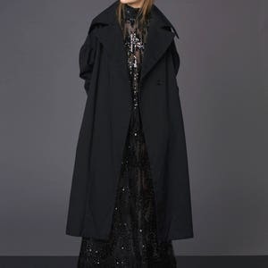 Trench coat / Coat women / Long coat /  Jacket / Minimalist / Oversized coat / Asymmetrical coat / Elegant coat /Cotton coat / Plus size