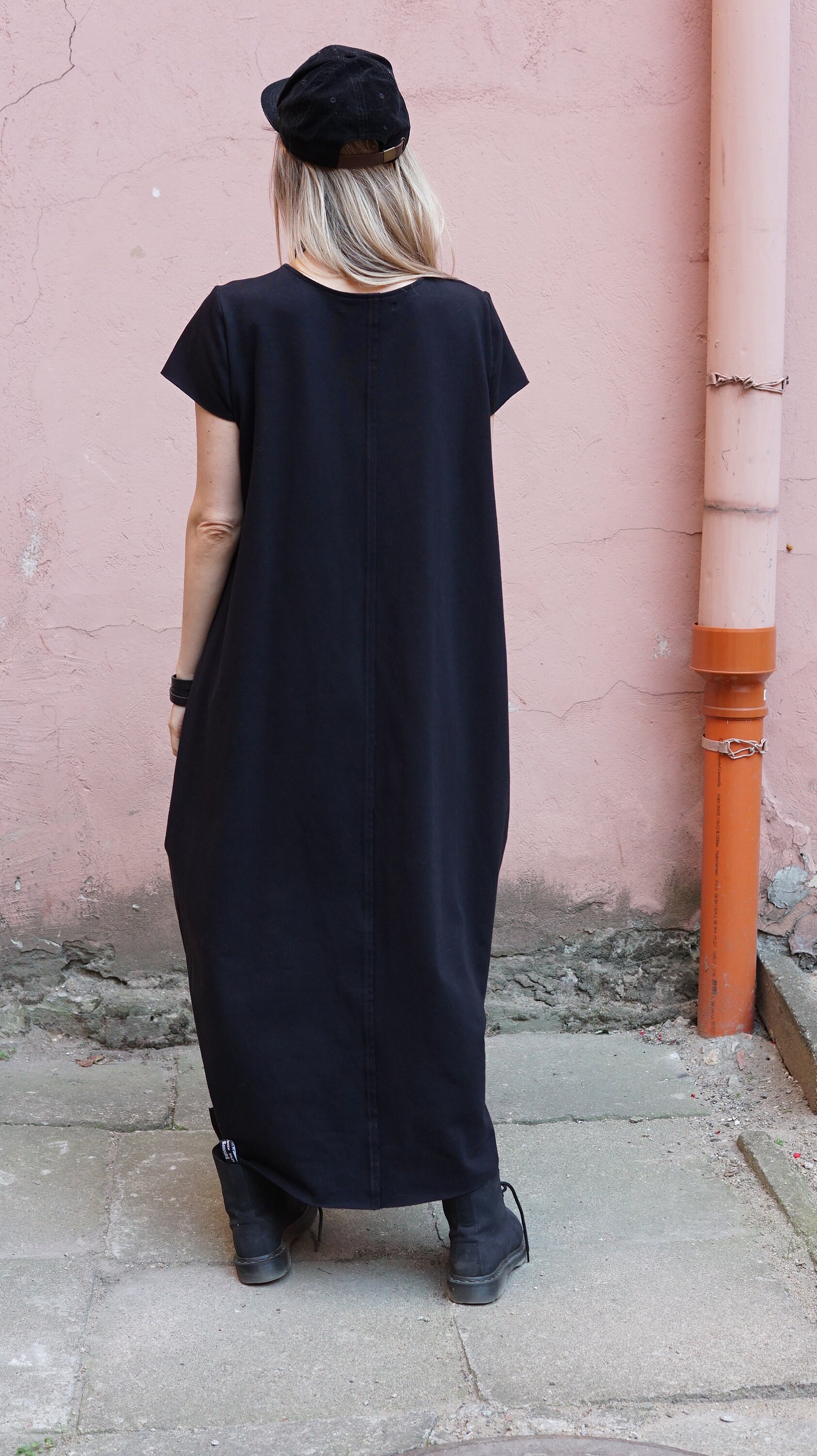Sweatshirt / Dress / Black Dress / Long Dress / Cotton Dress Sweatshirt / Dress / Black Dress / Long Dress / Cotton Dress