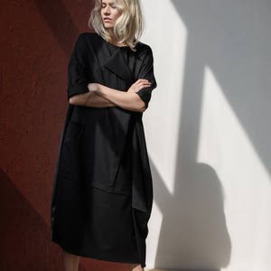 Black dress / Dress / Cocktail dress / Evening dress / Wedding guest dress / Midi dress / Party dress /Plus size dress / Gift for her