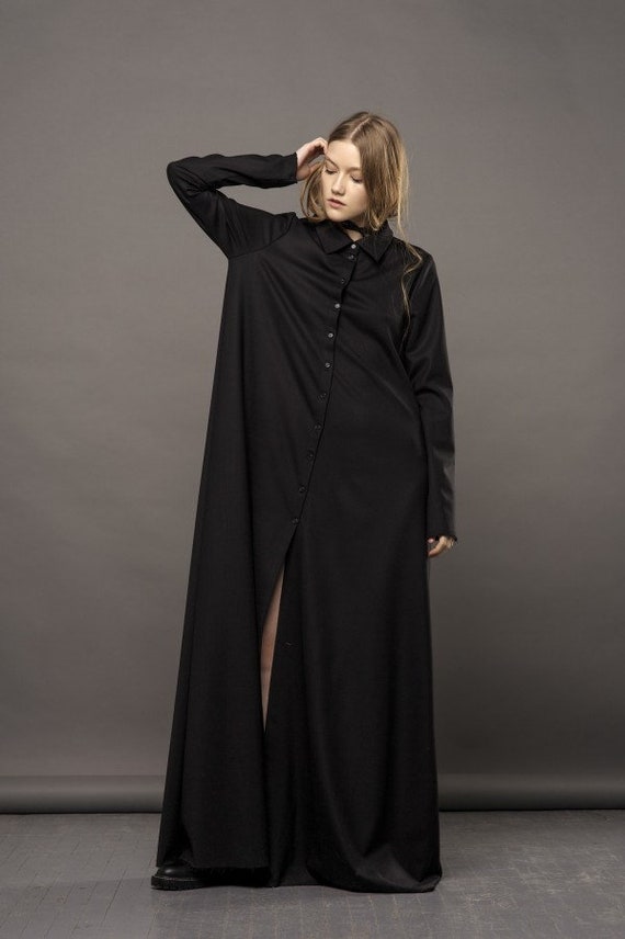 black maxi evening dress