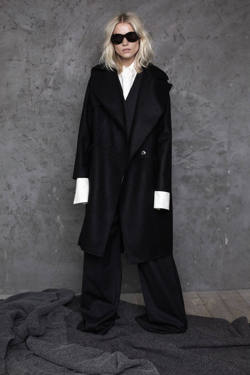 long fabric coat