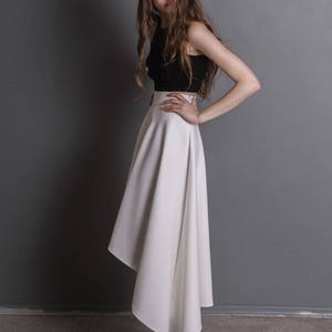 Wedding skirt / Bridal skirt / Bridal separates / Skirt / Midi skirt / Maxi skirt / White skirt / Wedding gown / Asymmetrical skirt image 4